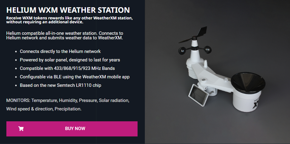 WeatherXM Helium WXM Weather Station